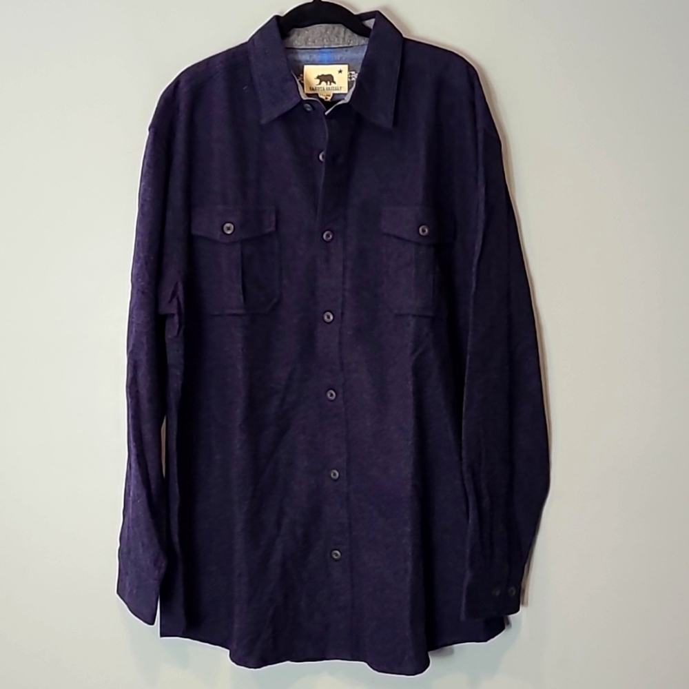 DAKOTA GRIZZLY Button Down Flannel Shirt New Mens Size XXL Thick Comfy Blue